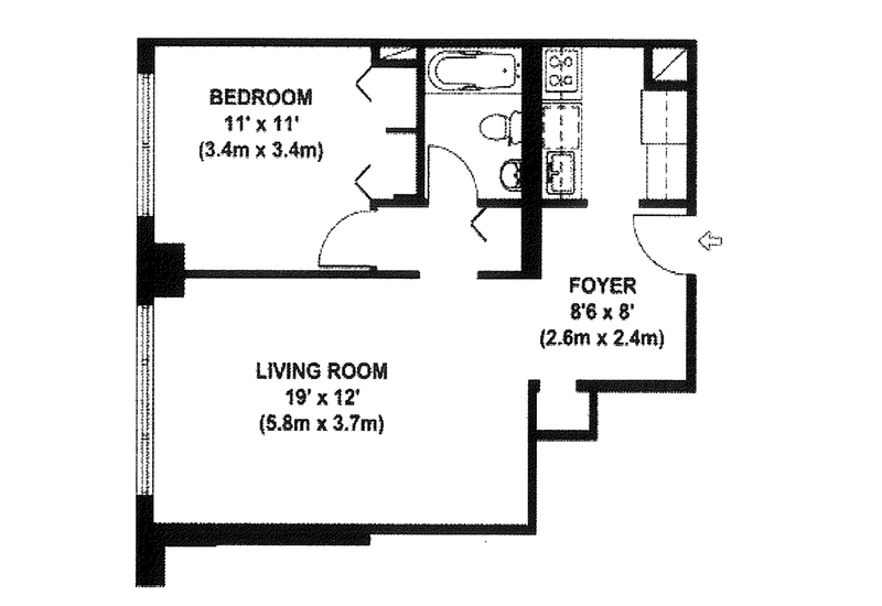 Floorplan for 301 East 87th Street, 7C