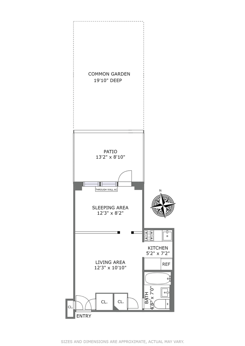 Floorplan for 321 East 45th Street, 1B
