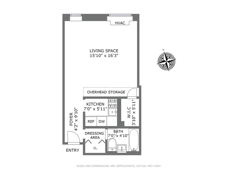 Floorplan for 410 West 23rd Street, 6F