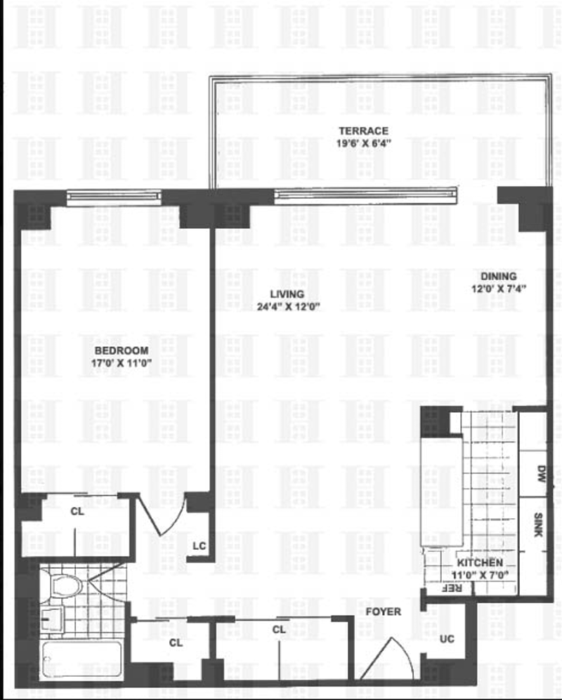 Floorplan for 372 Central Park West, 15N