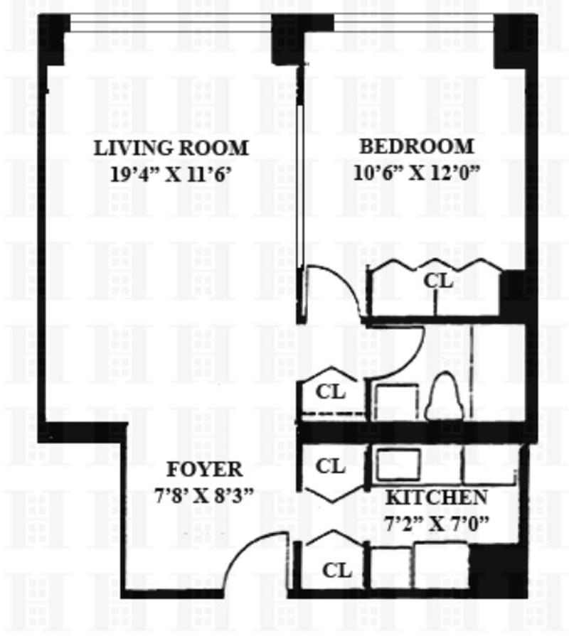 Floorplan for 301 East 79th Street, 21M