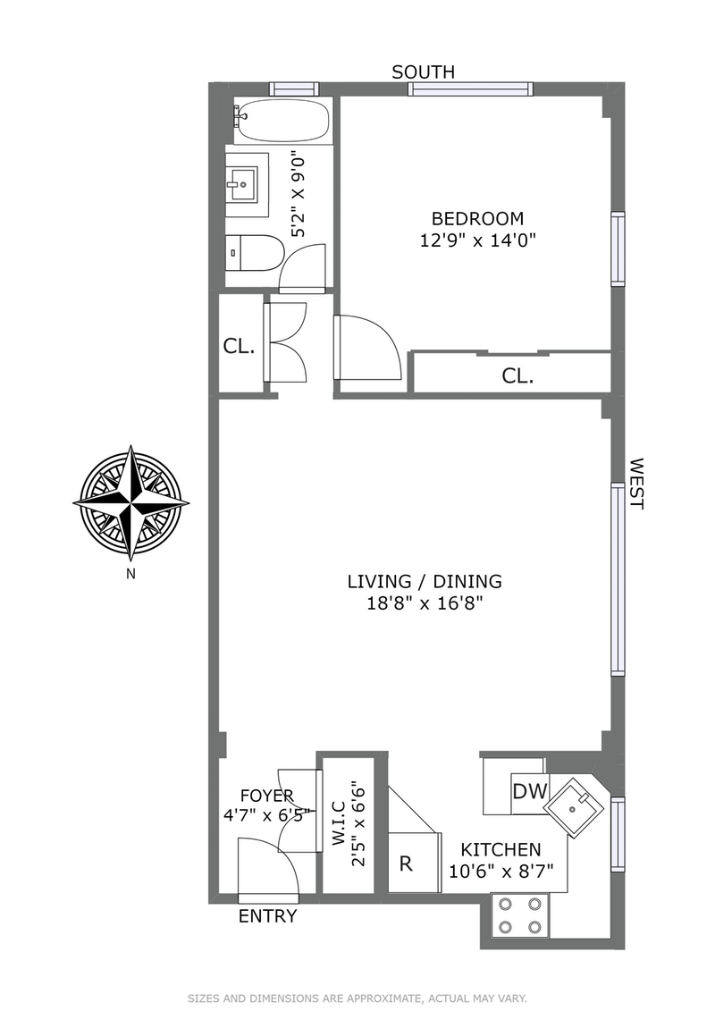Floorplan for 321 West 55th Street, 83