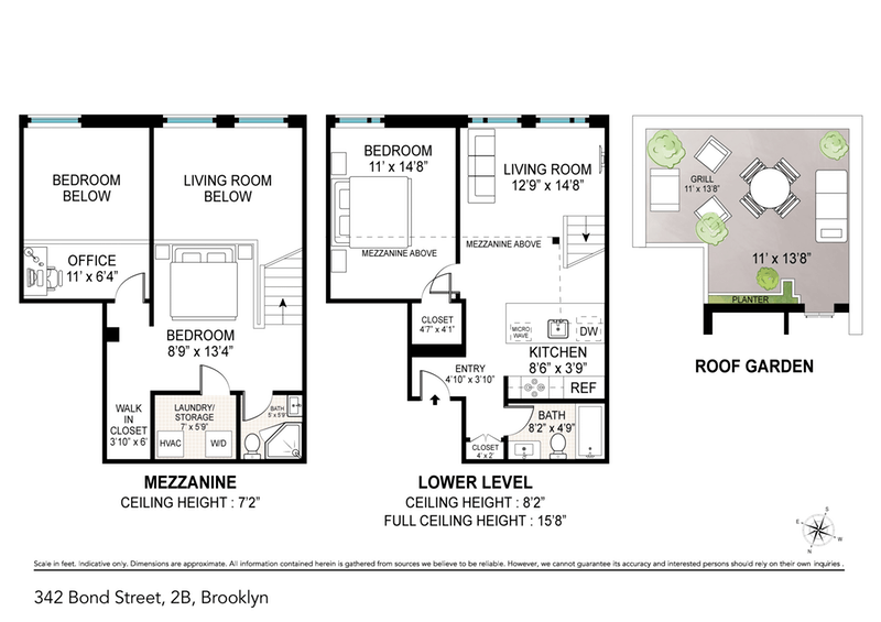 Floorplan for 342 Bond Street, 2B