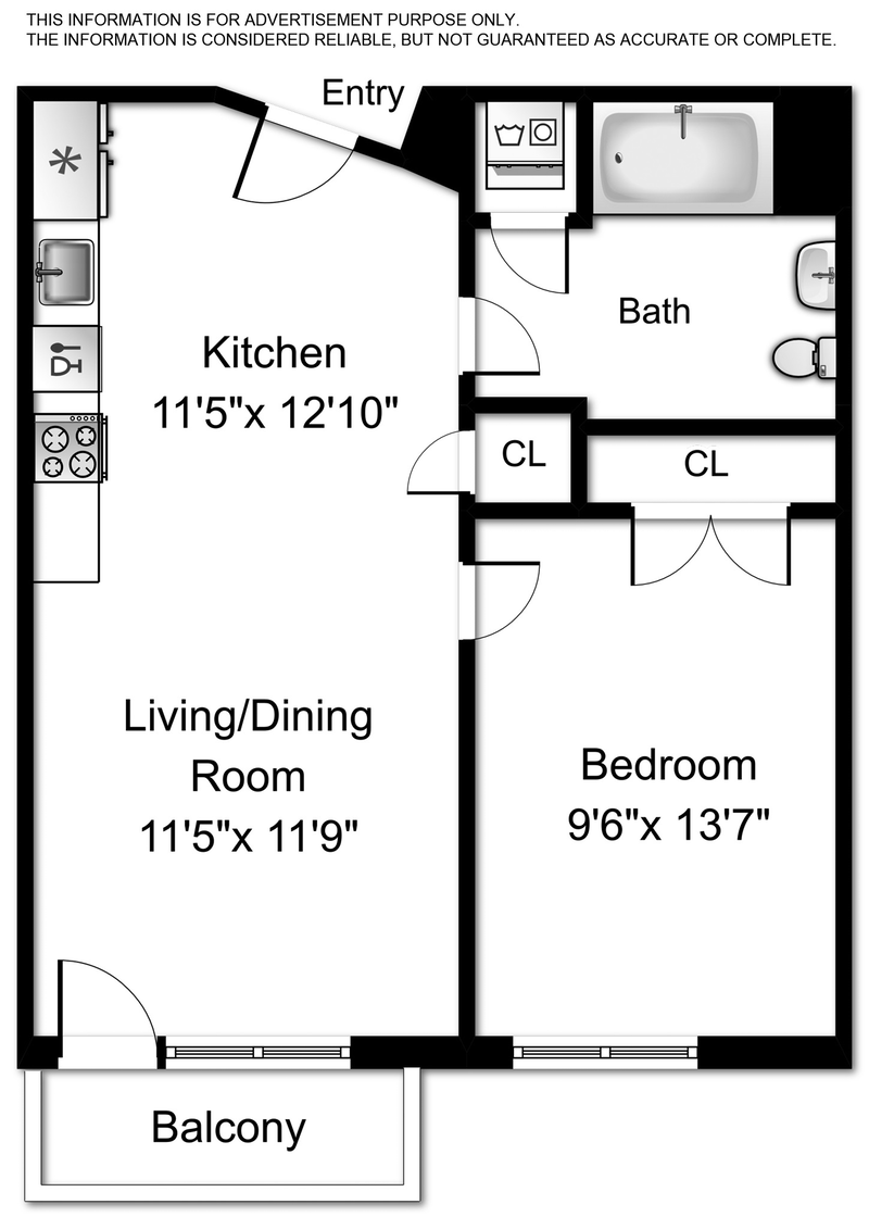 Floorplan for 217 Newark Ave, 507