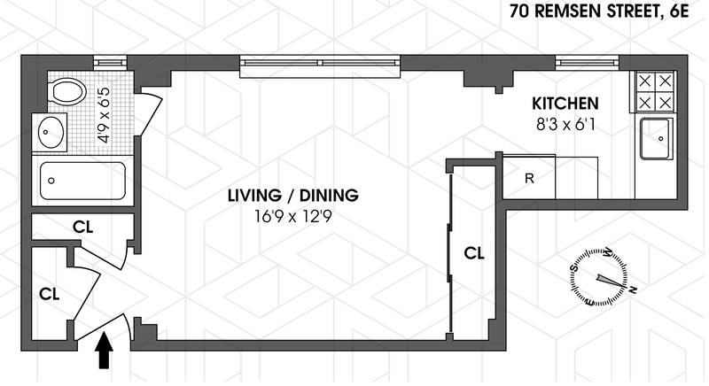 Floorplan for 70 Remsen Street, 6E