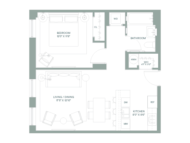 Floorplan for 2218 Jackson Avenue, 214