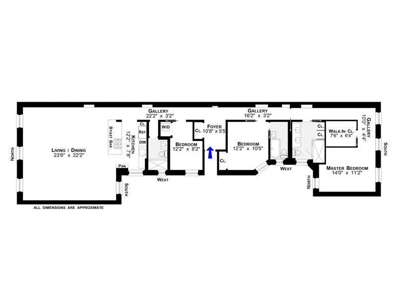 Floorplan for 334 West 85th Street, 5AB