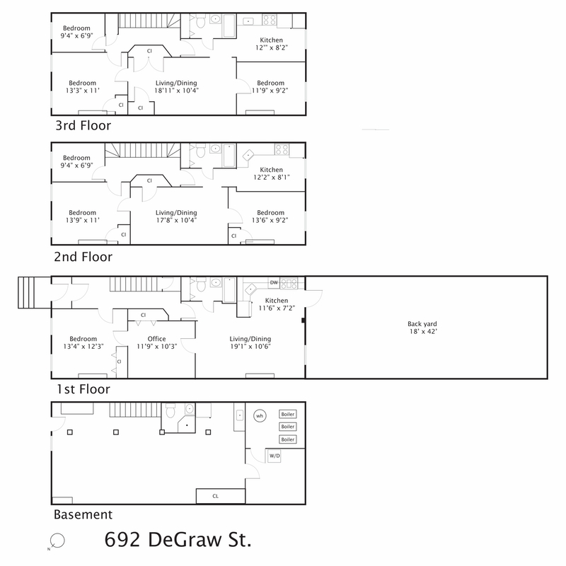 Floorplan for 692 Degraw Street