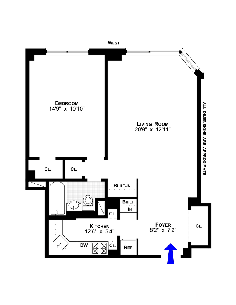 Floorplan for 305 East 72nd Street, 13F