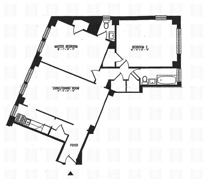 Floorplan for 230 Riverside Drive, 5A