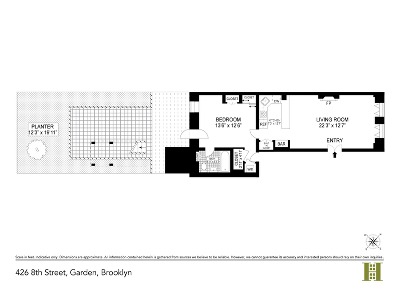 Floorplan for 426 8th Street, GARDEN