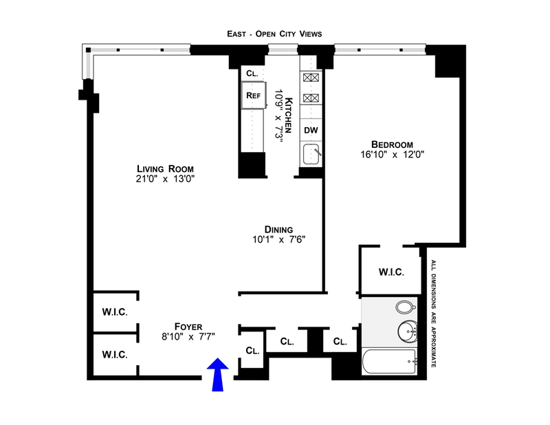 Floorplan for 79 West 12th Street, 11G