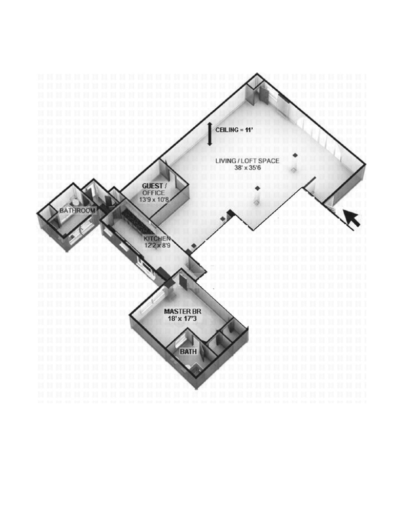 Floorplan for 484 Broome Street, 3W