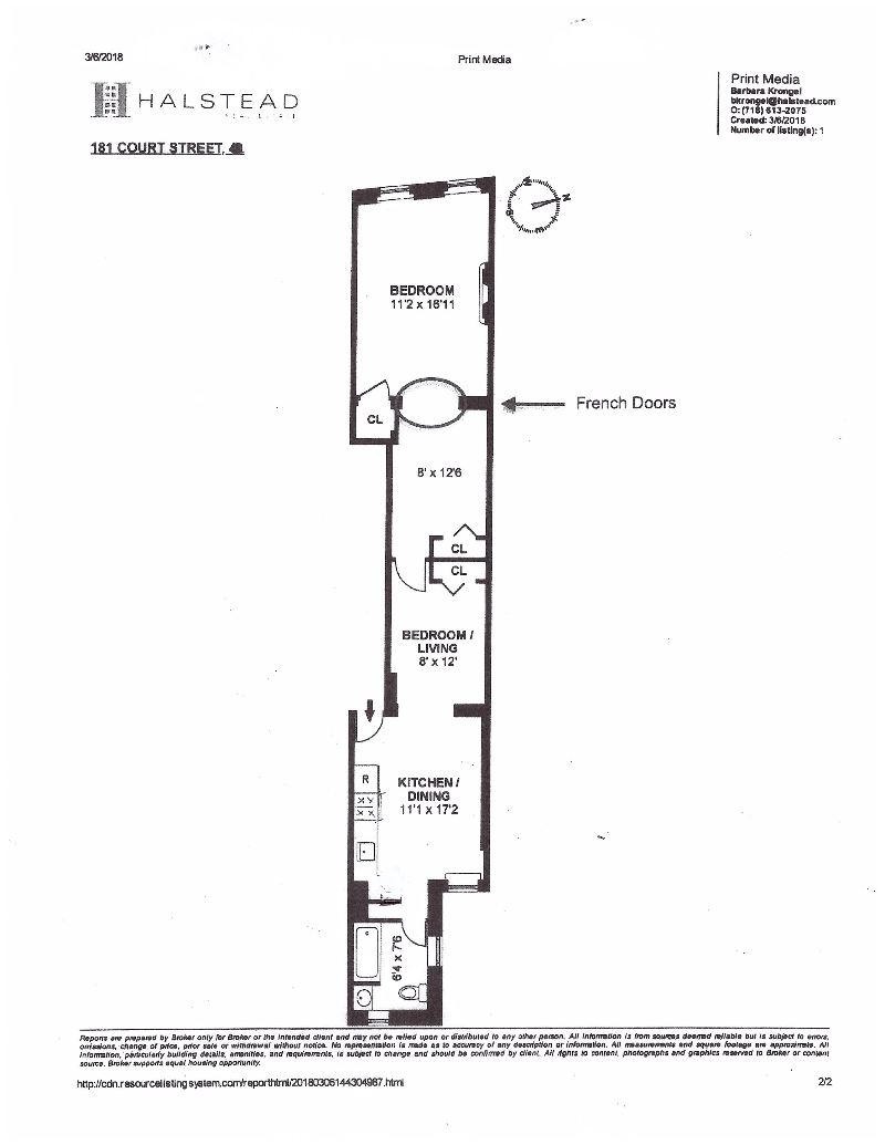 Floorplan for 181 Court Street