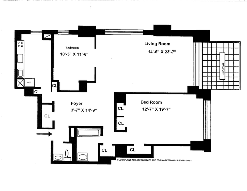 Floorplan for 303 East 57th Street, 9B