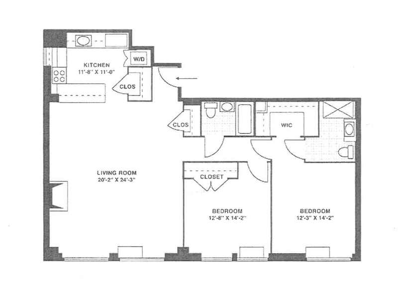 Floorplan for 381 Lenox Avenue, 3A
