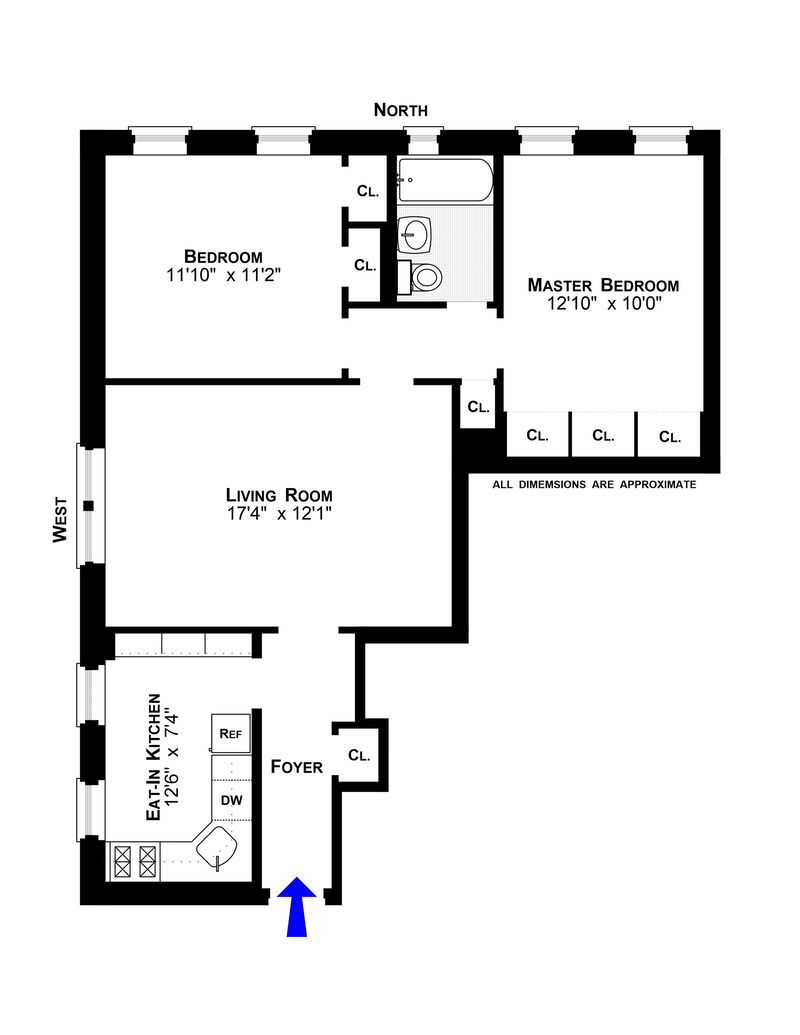 Floorplan for 325 East 80th Street, 4A