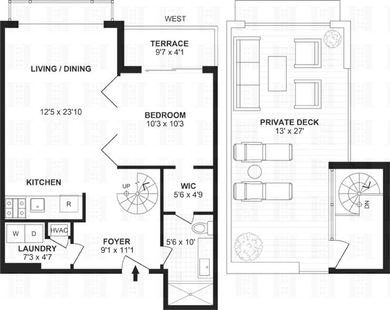 Floorplan for 4 Monitor Street, 4B