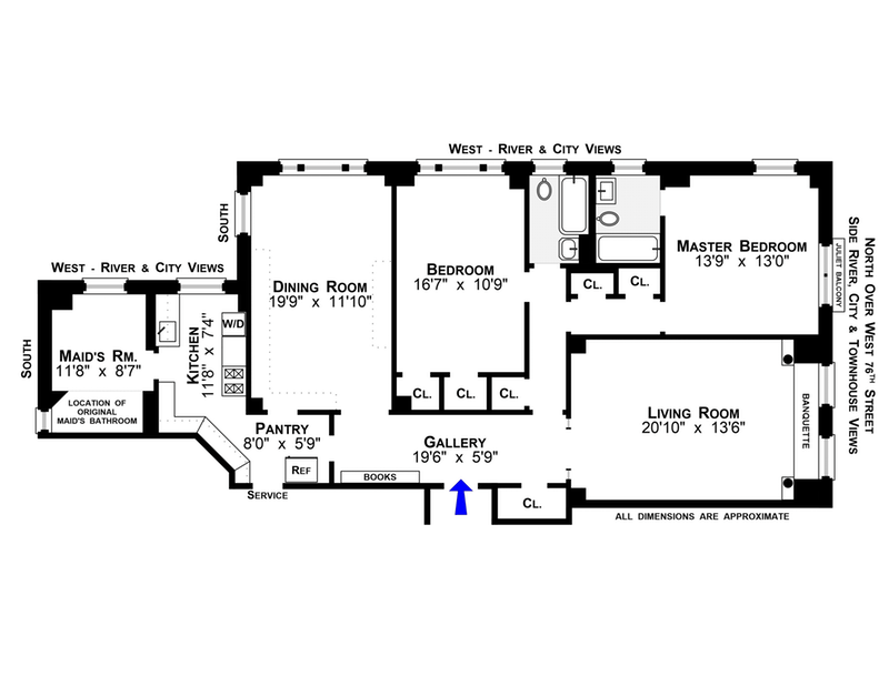 Floorplan for 333 West End Avenue, 10C