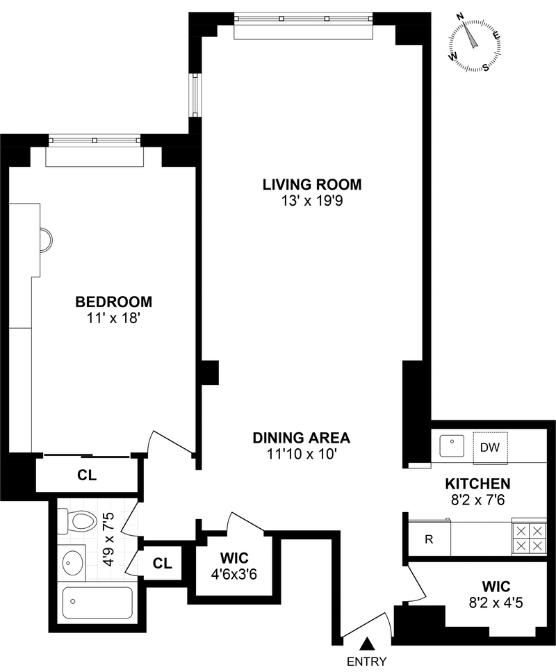 Floorplan for 333 East 79th Street, 16S