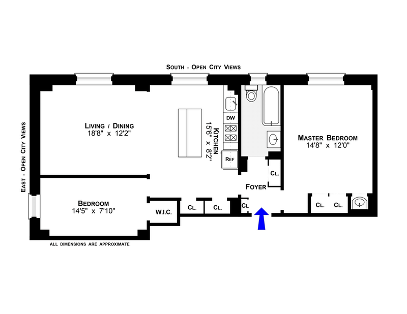 Floorplan for 640 West End Avenue, 12A