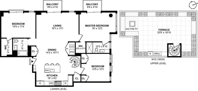 Floorplan for 930 Jefferson St, PH2