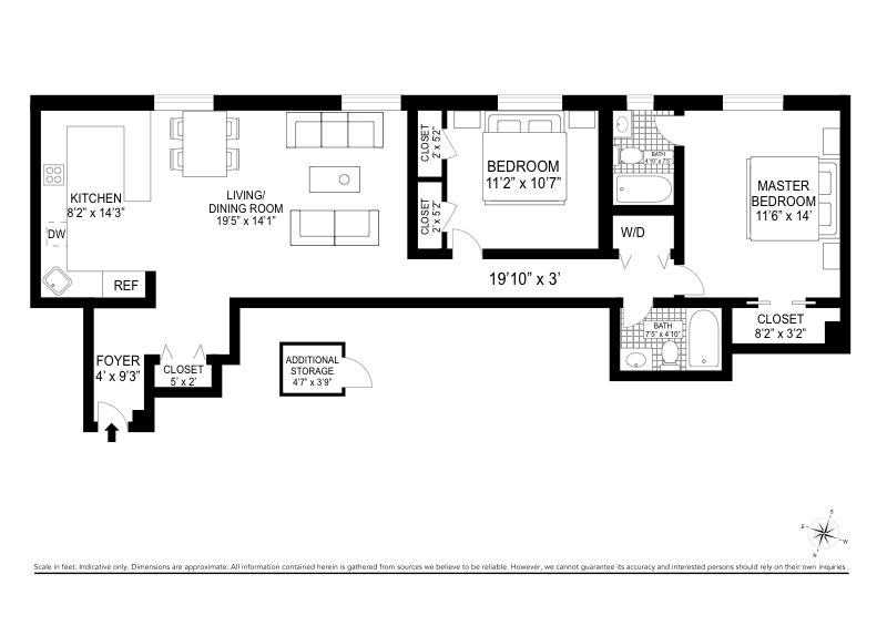 Floorplan for 315 Saint Johns Place, 4C
