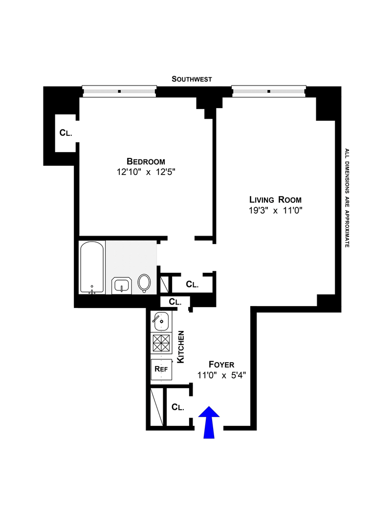 Floorplan for 455 FDR Drive