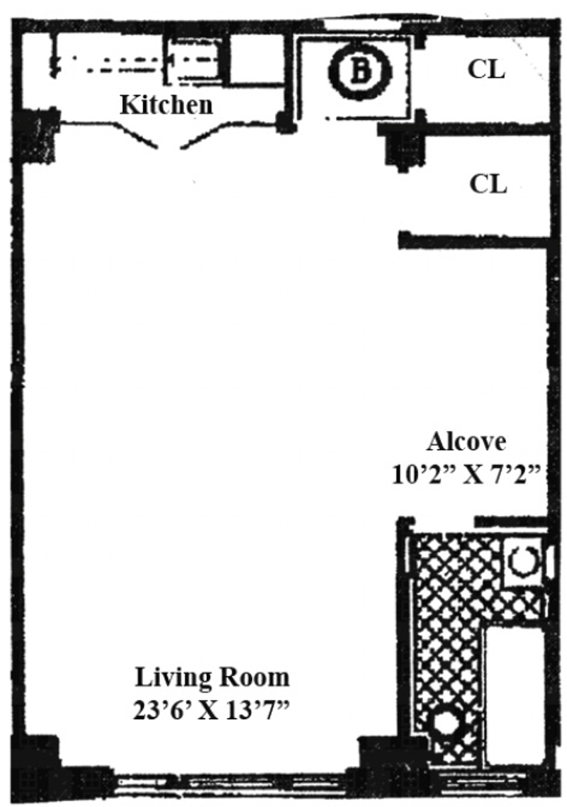 Floorplan for 235 East 73rd Street, 1B