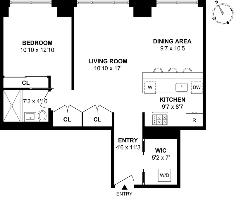 Floorplan for 30 West 63rd Street, 23AB