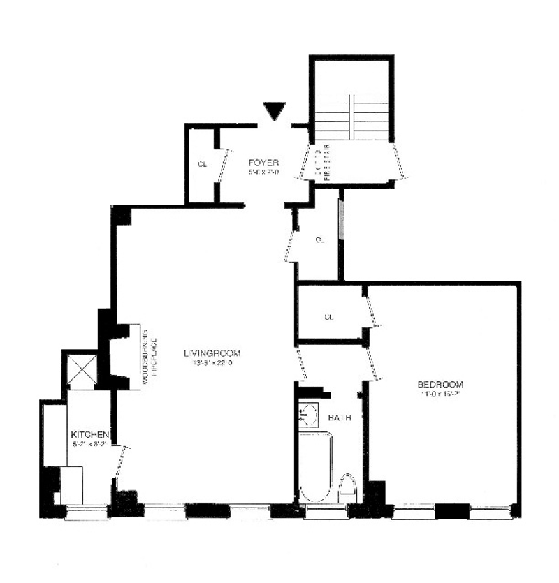 Floorplan for 230 East 48th Street, 8B