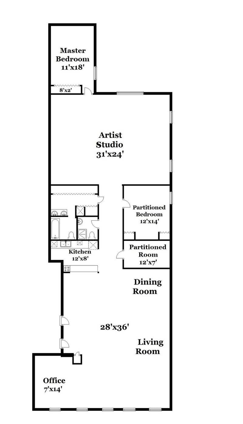 Floorplan for 60 West 15th Street, 6R/PH