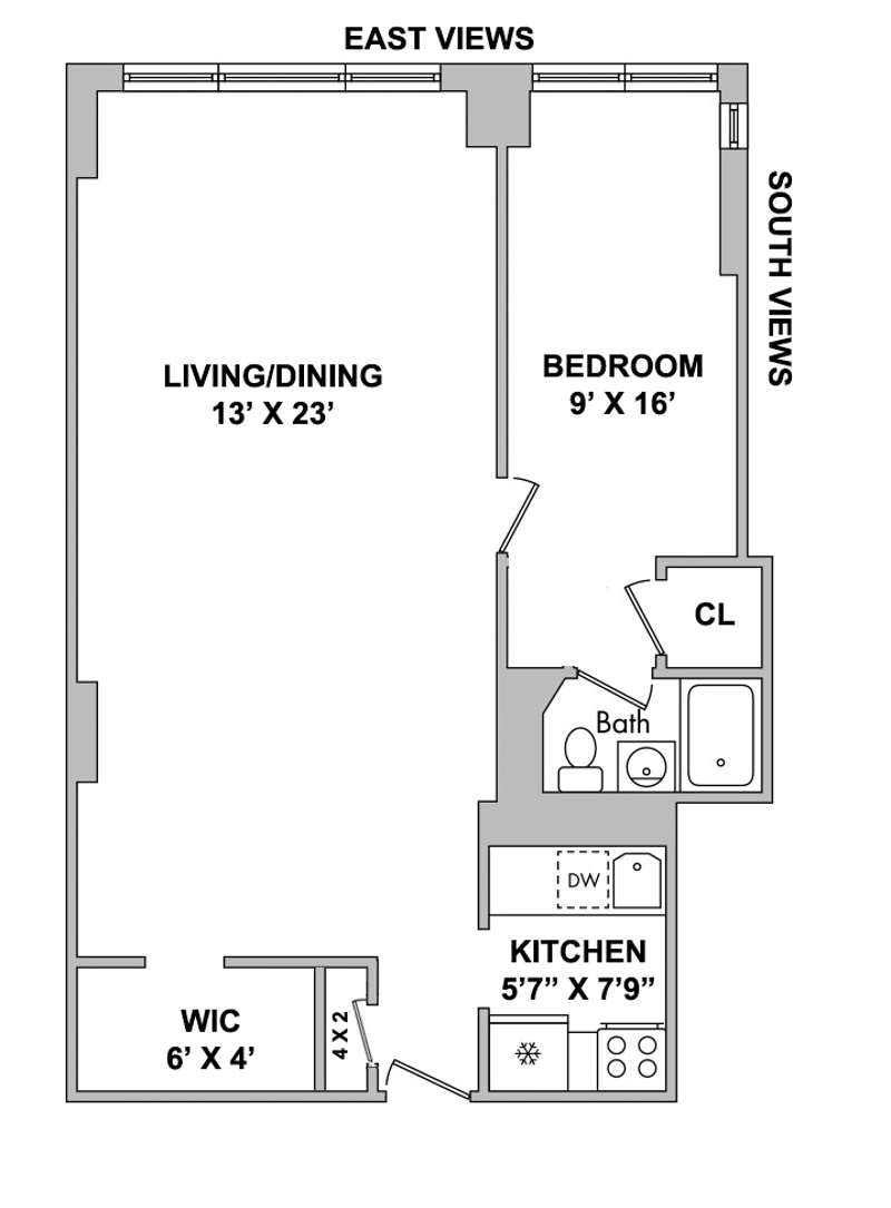 Floorplan for 1175 York Avenue, 2J