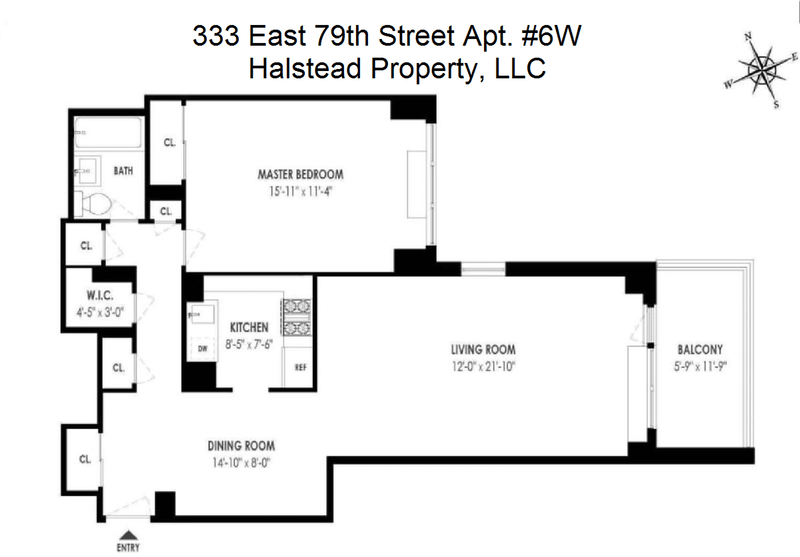 Floorplan for 333 East 79th Street, 6W