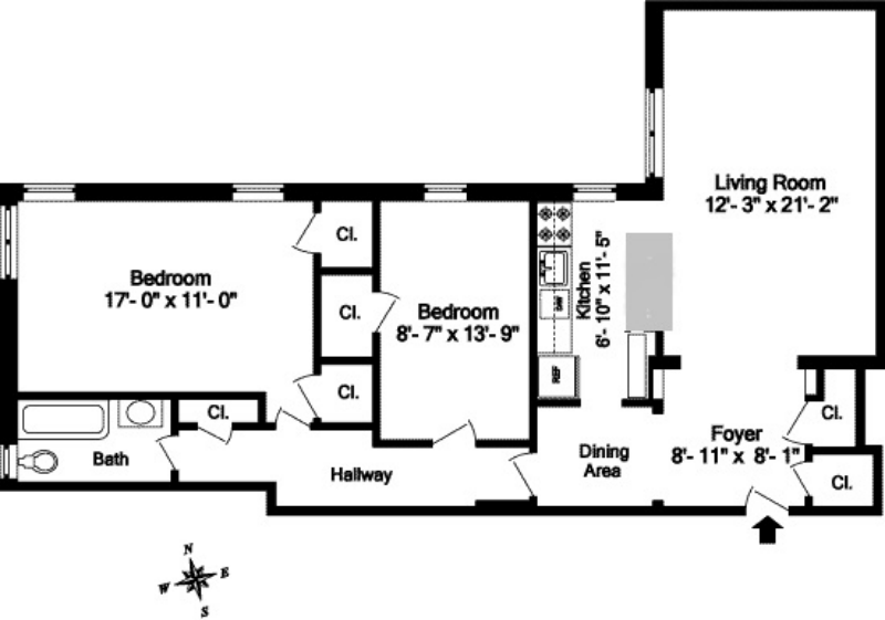 Floorplan for 730 Ft Washington Avenue, 5L