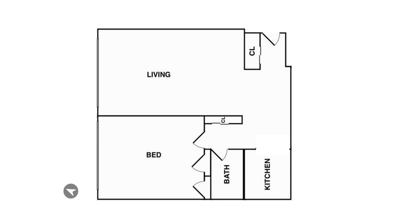 Floorplan for No Fee   Rent Stabilized   Util  Incl