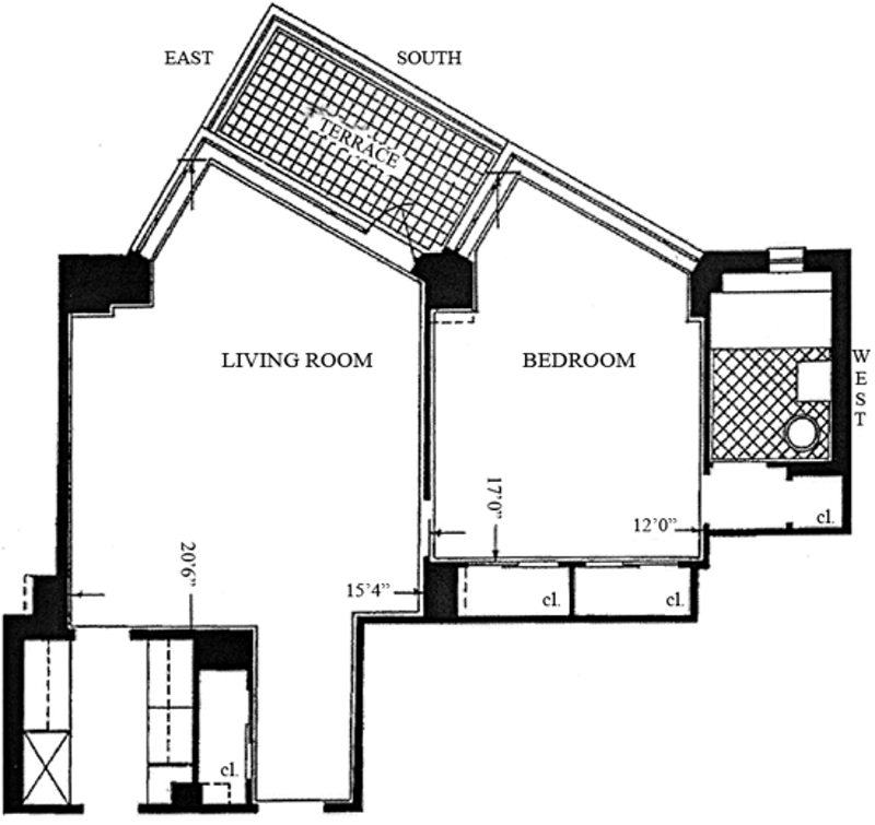 Floorplan for 60 Sutton Place South, 7FN