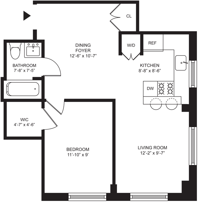 Floorplan for 148 East 19th Street, 2C