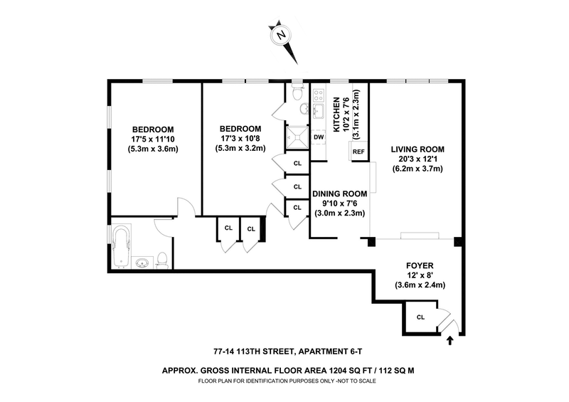 Floorplan for 77 -14 113th St, 6T