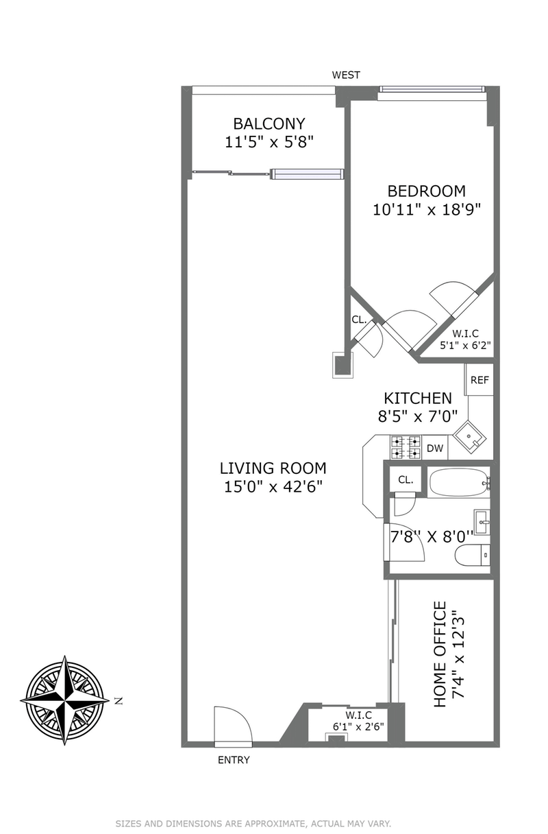 Floorplan for 19 -19 24th Ave, L310
