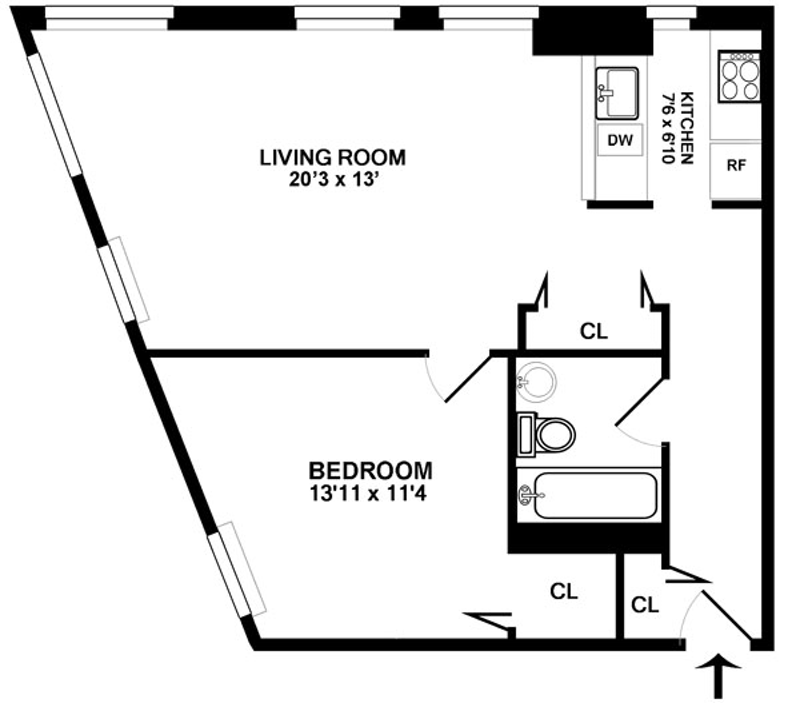Floorplan for 350 West 14th Street, 2D