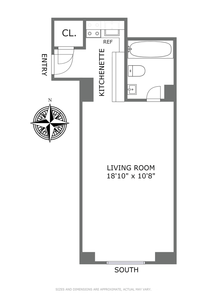 Floorplan for 121 West 72nd Street, 4A