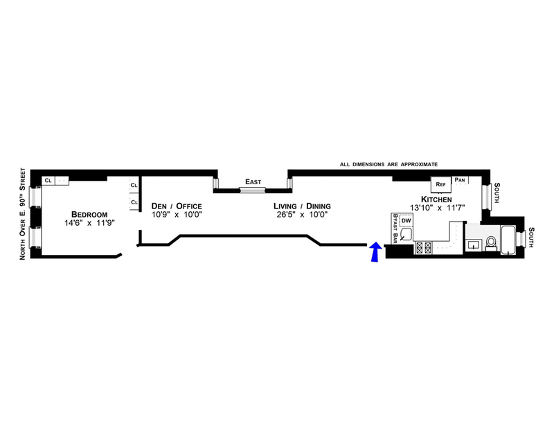 Floorplan for 208 East 90th Street, 5E