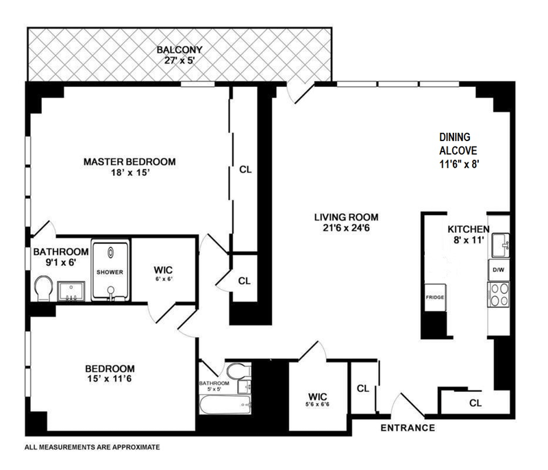 Floorplan for 140 West End Avenue, 4H