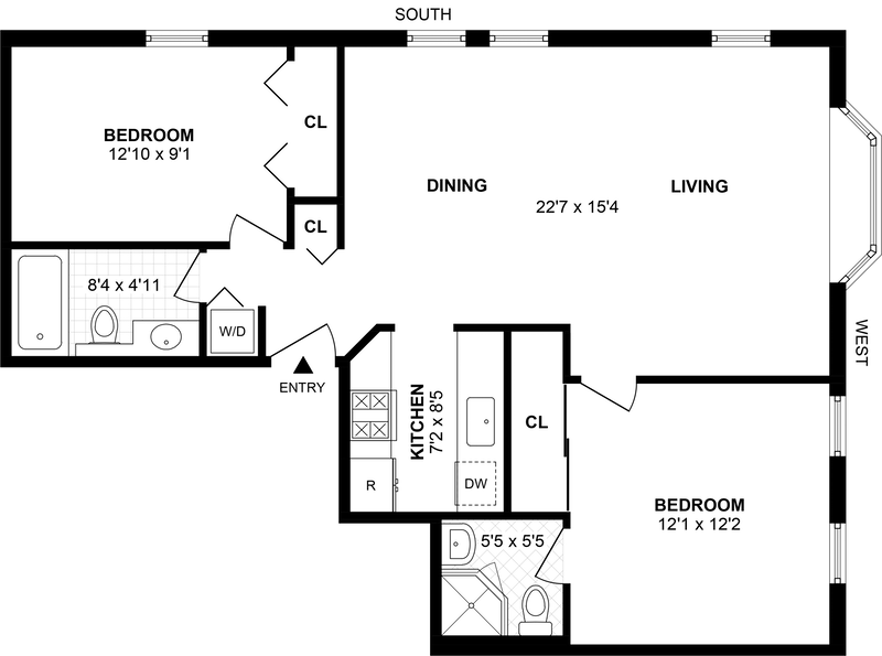 Floorplan for 1201 Willow Ave, 1F