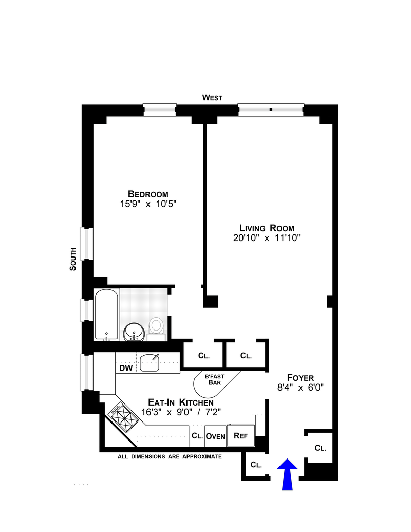 Floorplan for 550 Grand Street