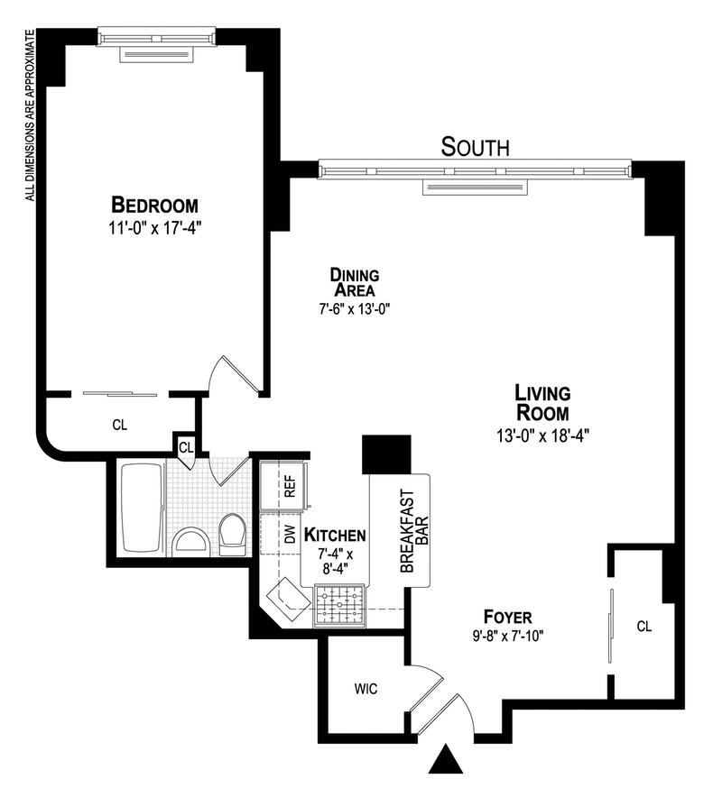 Floorplan for 101 West 12th Street, 3S