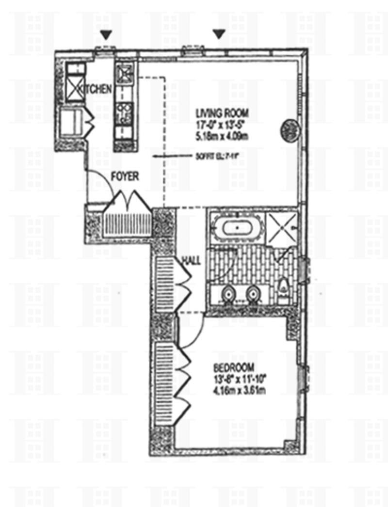 Floorplan for 18 West 48th Street, 27C