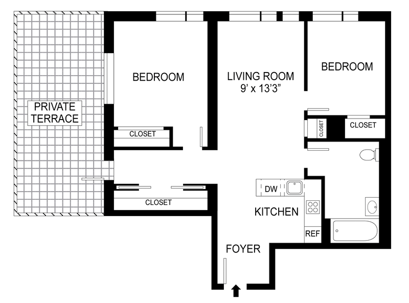Floorplan for 306 West 142nd Street, PHD