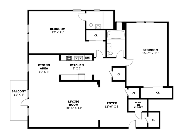Floorplan for 3616 Henry Hudson Pkwy E, 5GN